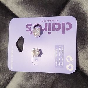 Claires earrings cubic zirconia sensitive solutions $11.50 CAD brand NWT